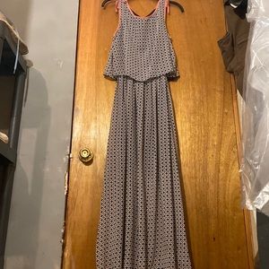 black pink and white maxi dress size medium